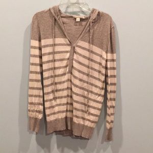 Gray and white striped shirt from banana republic